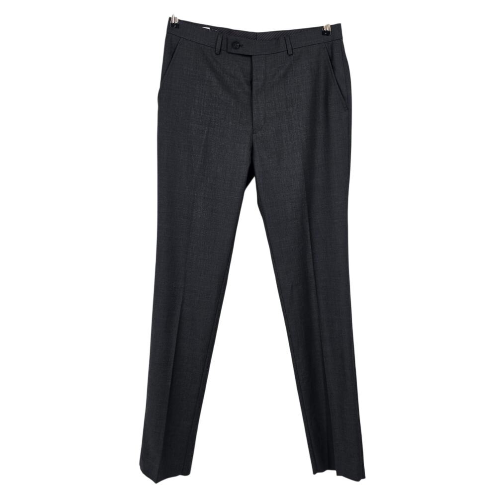 NWT Calvin Klein Dark Grey Slim Fit Premium Wool Blend Morgan Suit Pant Size 40R